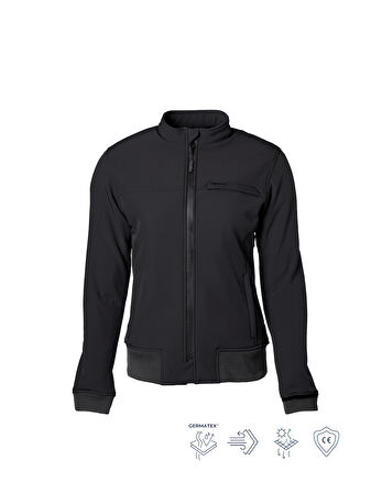 METROPOLE Softshell Korumalı Motosiklet Montu Siyah – Su ve Rüzgar Geçirmez