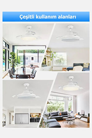 Dlc Espero 25W Bakır Motor Led Beyaz Tavan Vantilatörü 106cm