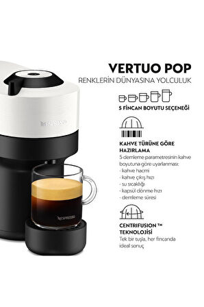 Nespresso GCV2-EU-WH-NE Vertuo Pop Kahve Makinesi,Beyaz