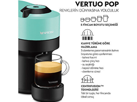 NESPRESSO Vertuo Pop Kapsüllü Kahve Makinesi Su Yeşili