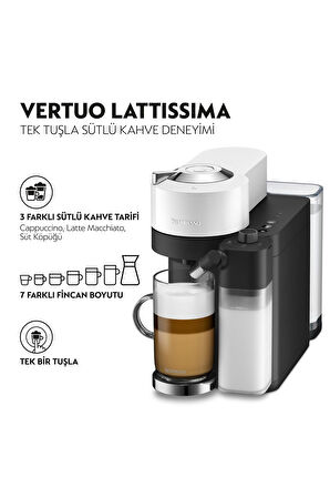 Nespresso Vertuo Latissima Kahve Makinesi,Beyaz