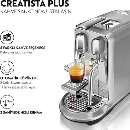 Nespresso J520 Creatista Plus Süt Çözümlü Kahve Makinesi