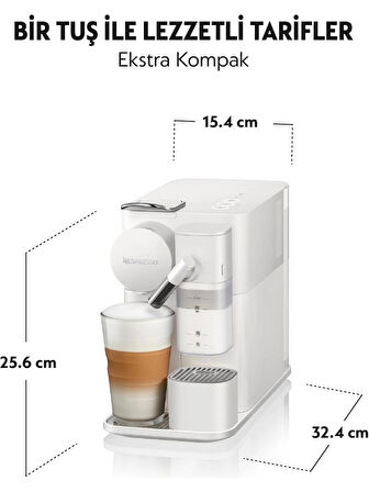 Nespresso F121 Latissima One Süt Çözümlü Kahve Makinesi Beyaz Outlet