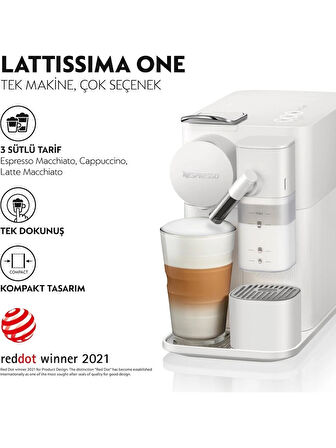 Nespresso F121 Latissima One Süt Çözümlü Kahve Makinesi Beyaz Outlet