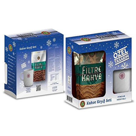 Kahve Dünyası Özel Tasarım Kahve Keyif Seti - 2 Adet Filtre Kahve 250g (Fincan Hediyeli)
