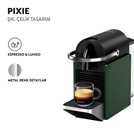 Nespresso C62 Pixie Kahve Makinesi,Yeşil