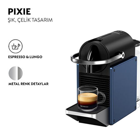 Nespresso D62 Pixie Kahve Makinesi,Mavi