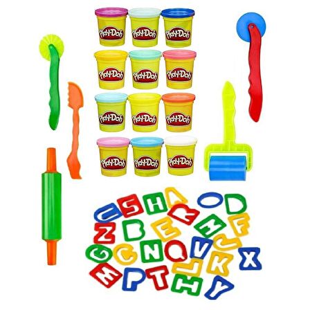 Oyun Hamuru 12 Renk Merdane Harfler Set Play Doh Oyun Hamuru Seti 12 Renk Merdane Harfler
