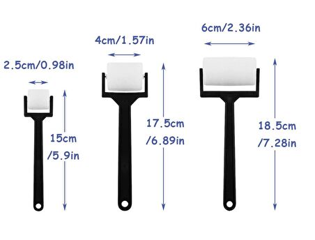 Rulo Boyama Fırçası 3 Boy FlyArt Rulo Sünger Sanatsal Boyama Fırçası 3 Boy