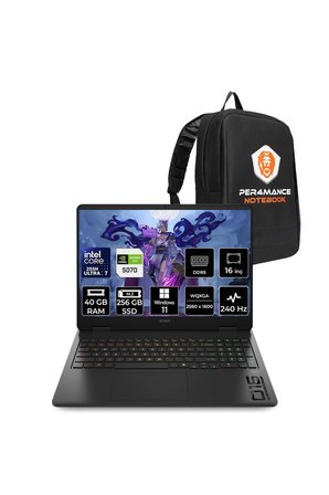 Omen Slim 16 Ultra 7 255H 40GB 256GB SSD RTX5070/8GB 16" WQXGA 240Hz 3 ms IPS W11P Gaming Laptop
