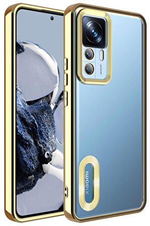 Xiaomi Mi 12T Kılıf Köşeleri Renkli Şeffaf Kamera Korumalı Silikon Luxury Kapak