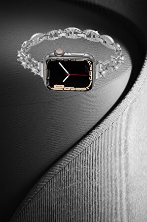 Apple Watch Ultra Uyumlu  49mm Fuchsia KRD-104 Metal Kordon