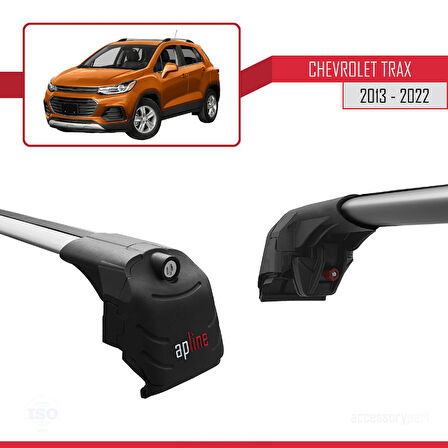 Chevrolet Trax (U200) 2013-2022 Arası ile Uyumlu ACE-2 Ara Atkı Tavan Barı Gri 2 Adet