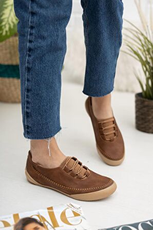 Ortapedik Ped Kadın Taba Ayakkabı