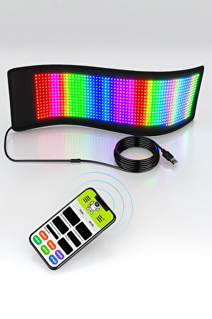 Programlanabilir LED İşaretler | İç Mekan için Mesaj Kaydırma LED Ekran | Esnek LED Reklam İşareti | Bluetooth APP | Özel Editör Animasyonları 60CM