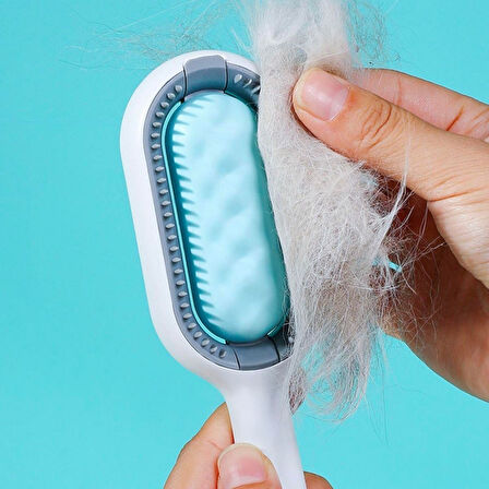 Evyora® Evcil Hayvanlar İçin Çift Taraflı Pet Fırçası Nemli Tüy Tarama Tarağı