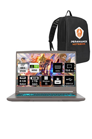 MSI Thin 15 i5 12450H 8GB 2TB SSD RTX3050/4GB 15.6" FHD 144HZ W11H B12UC91TR & PER4 ÇANTA