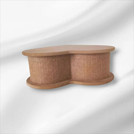 Ahşap Boyanabilir Takı-makyaj-aksesuar Dekoratif Çok Amaçlı Kalp Kutu