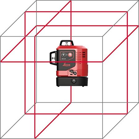 ﻿LEICA LINO L6R 3 Eksen 360 Derece Çapraz Çizgili Şarjlı Kırmızı Lazer Terazi