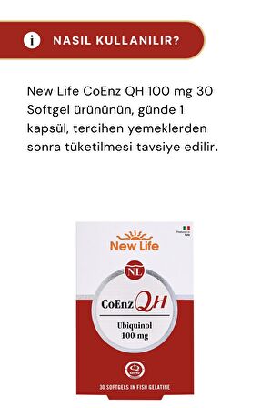 New Life CoEnz QH 100 mg 30 Softgel 2'li Paket