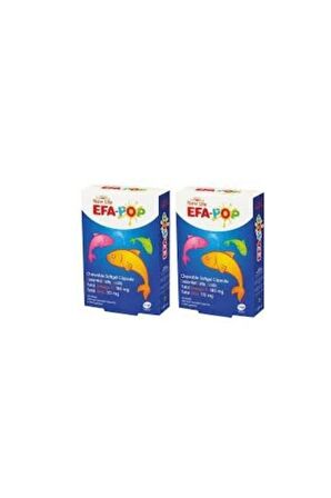 New Life EFA Pop Omega-3 Balık Yağı 30 Çiğnenebilir Kapsül 2'li Paket