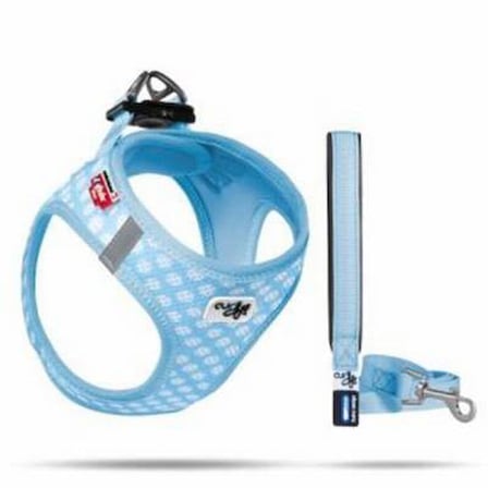 Vest Air-Mesh Köpek Göğüs Tasması Açık Mavi Puantiye 3XS
