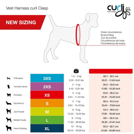 Vest Göğüs tasması curli Clasp Air-Mesh Lime L