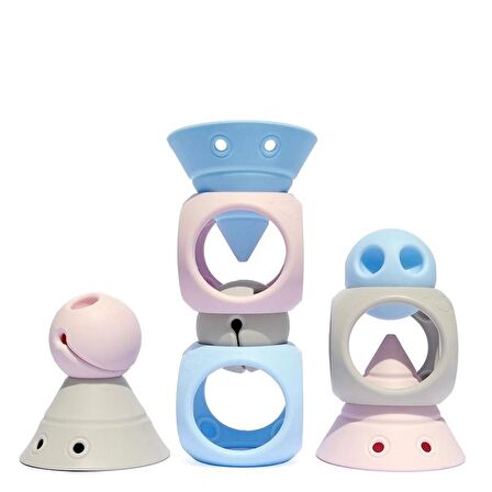 Moluk Building Genius - Pastel Ice Blue, Baby Pink, Beige