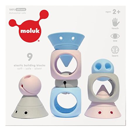 Moluk Building Genius - Pastel Ice Blue, Baby Pink, Beige
