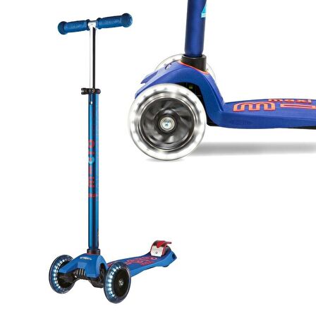 Micro Maxi Deluxe Işıklı Mavi Scooter MMD067