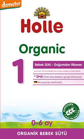 HOLLE ORGANİK 1 BEBEK SÜTÜ ( 5 PAKET)