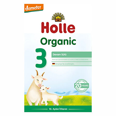 Holle 3 Organik Keçi Sütü Devam Formülü 400 gr 12+ Ay