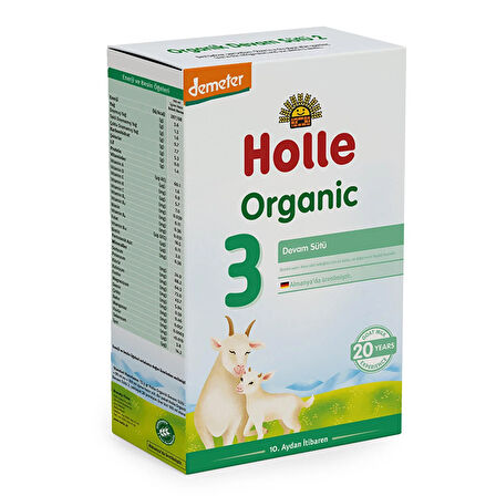 Holle 3 Organik Keçi Sütü Devam Formülü 400 gr 12+ Ay