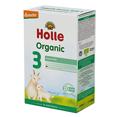 Holle 3 Organik Keçi Sütü Devam Formülü 400 gr 12+ Ay