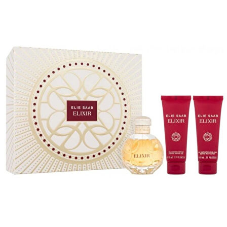 Elie Saab Elixir 75 ml Duş Jeli+75 ml Vücut Losyonu+EDP 100 ml Kadın Parfüm Seti