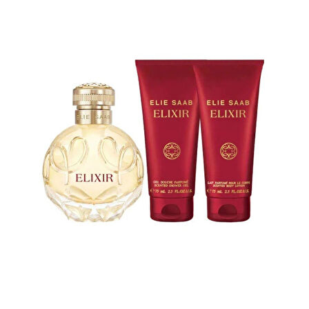 Elie Saab Elixir 75 ml Duş Jeli+75 ml Vücut Losyonu+EDP 100 ml Kadın Parfüm Seti
