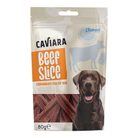 Caviara Kurutulmuş Sığır Dilimleri Köpek Ödülü 80 Gr