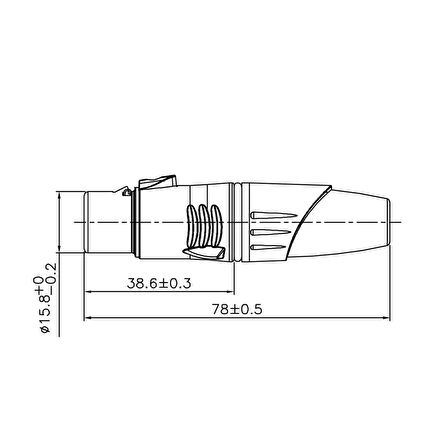 Enova XL23FB Dişi XLR Audio Konnektör