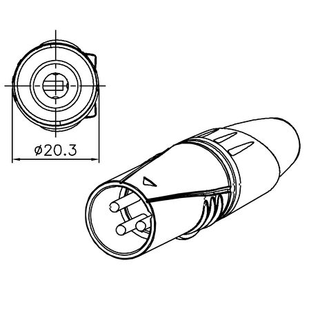 Enova XL23MB Erkek XLR Audio Konnektör