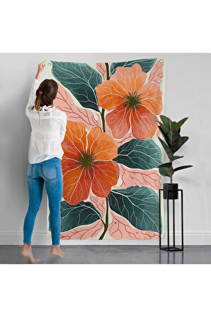 Şakayık Çiçekleri Duvar Örtüsü-7640