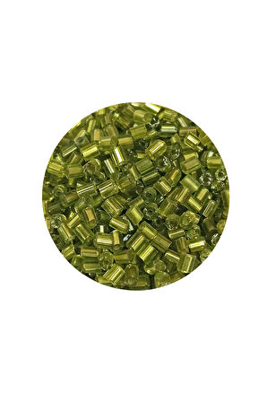 Kesme Cam Boncuk 2mm - 20 Gram - Şeffaf Çimen Yeşili -BNC345