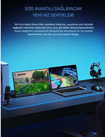 Arzopa Z1FC 16.1" Full HD 144Hz IPS Taşınabilir Oyuncu Monitör