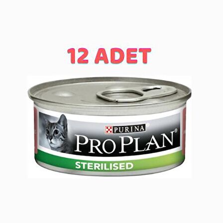 Pro Plan Sterilised Somonlu Yetişkin Kedi Konservesi 12x85 Gr
