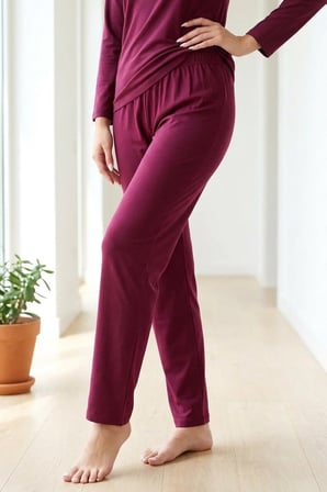 Kadın Pamuklu Uzun Kollu Üç Düğmeli Biyeli Soft Örme Pijama Takımı