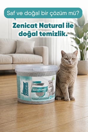 Naturel Bentonit Kedi Kumu 10 Lt – Kokusuz,  Doğal, Toz Oranı Azaltılmış,