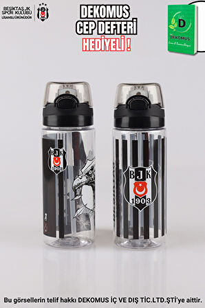 "DEKOMUS CEP DEFTERİ HEDİYELİ" YENİ SEZON LİSANSLI BEŞİKTAŞ "TEKLİ" TRITAN MATARA 500 ML