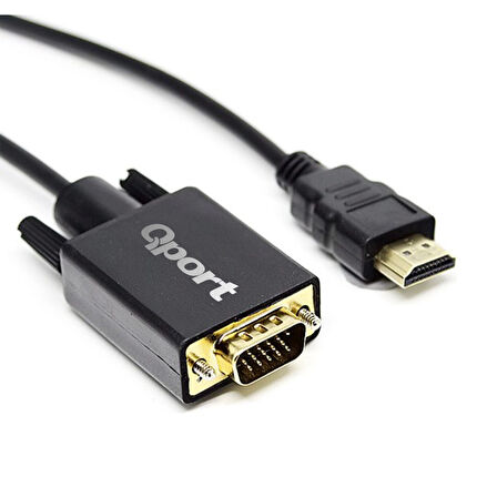 Qport Q-hvg18 Hdmı To Vga Çevirici Kablo 1.8 Mt