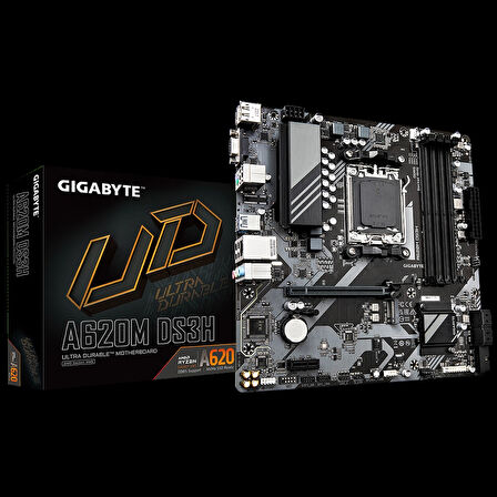 Gıgabyte A620m Ds3h Ddr5 6400mhz(oc) M.2 Matx Am5