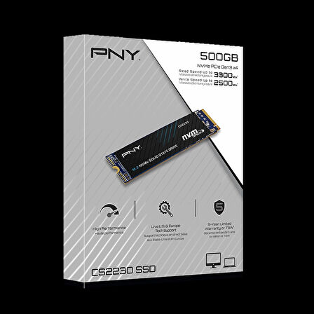 Pny Cs2230 500 Gb 3300/2500 Nvme Pcıe M.2 Ssd (m280cs2230-500-rb)