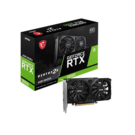 Msı Geforce Rtx3050 Ventus 2x E 6g Oc 6gb Gddr6 96bıt 2xhdmı 1xdp Ekran Kartı